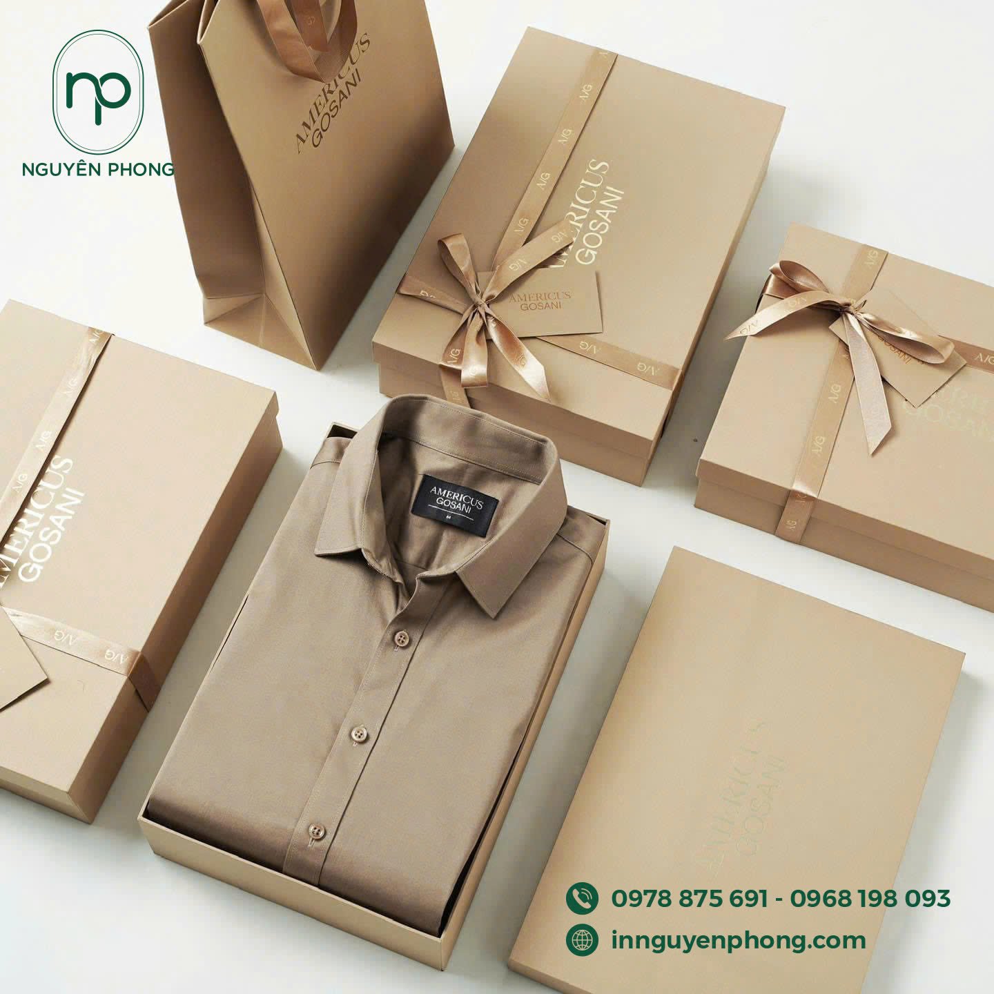Hộp đựng quần áo bồi giấy Kraft